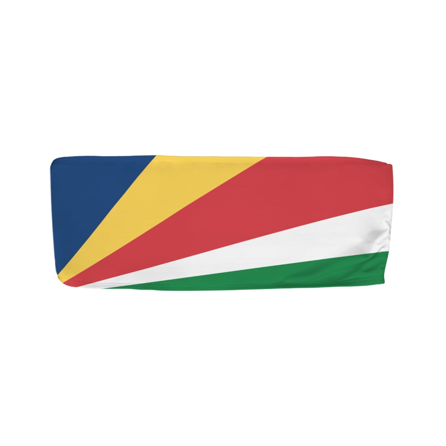 Seychelles Flag Inspired Bandeau Tube Bikini Top