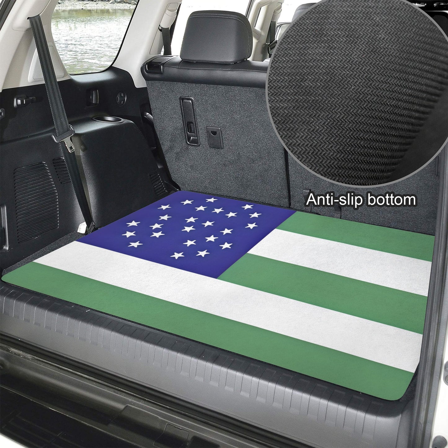 NYPD Flag Inspired Car Trunk Mat 100 × 75 cm / 39.4 × 30 in Printed in the USA