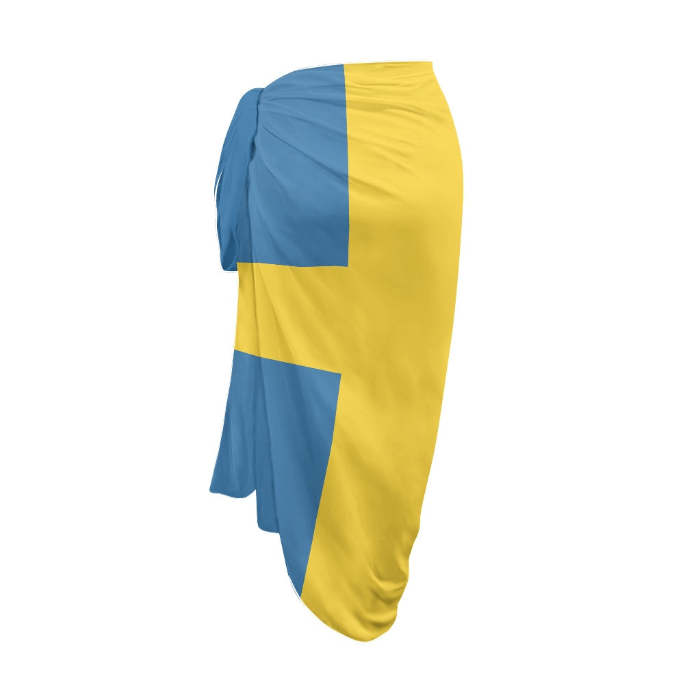 Sweden Flag Inspired Bikini Cover-Up