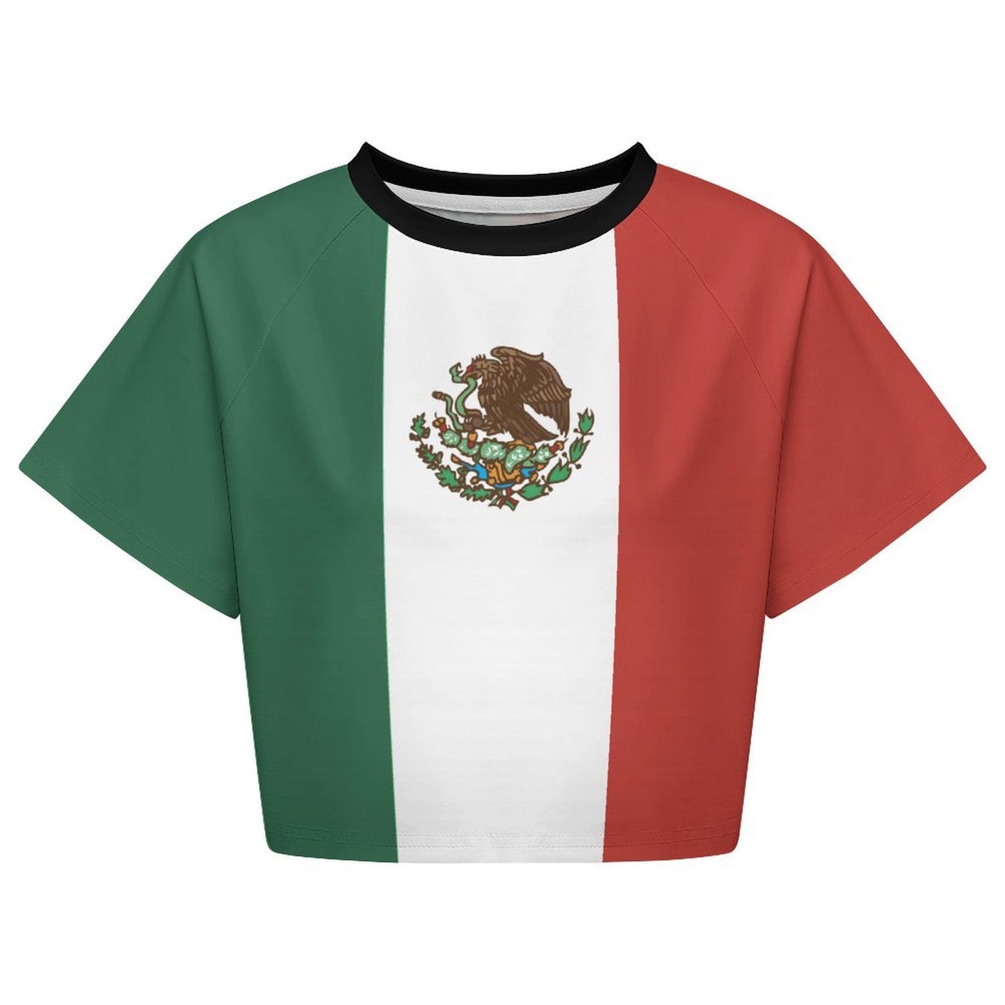 Mexico Flag Inspired Women's Cropped Shirt