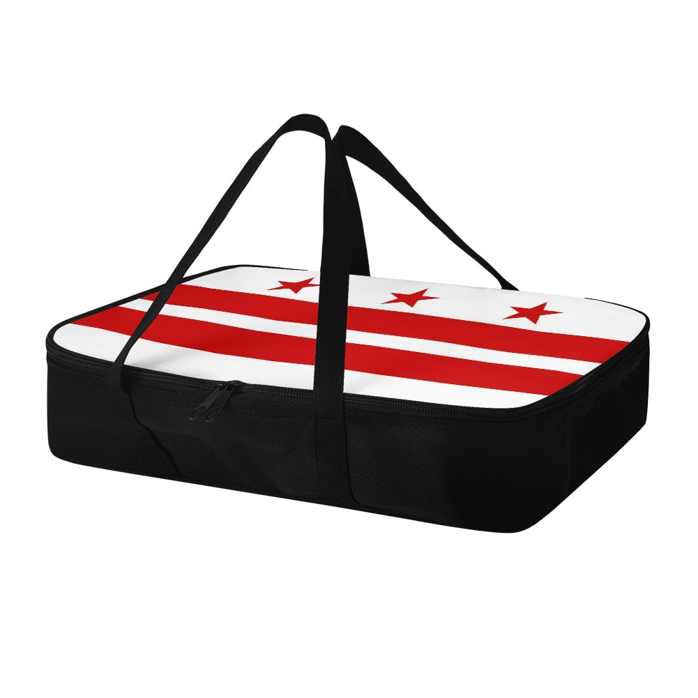 Washington D.C. Flag Inspired Insulated Casserole Carrier – Durable Hot & Cold Food Bag