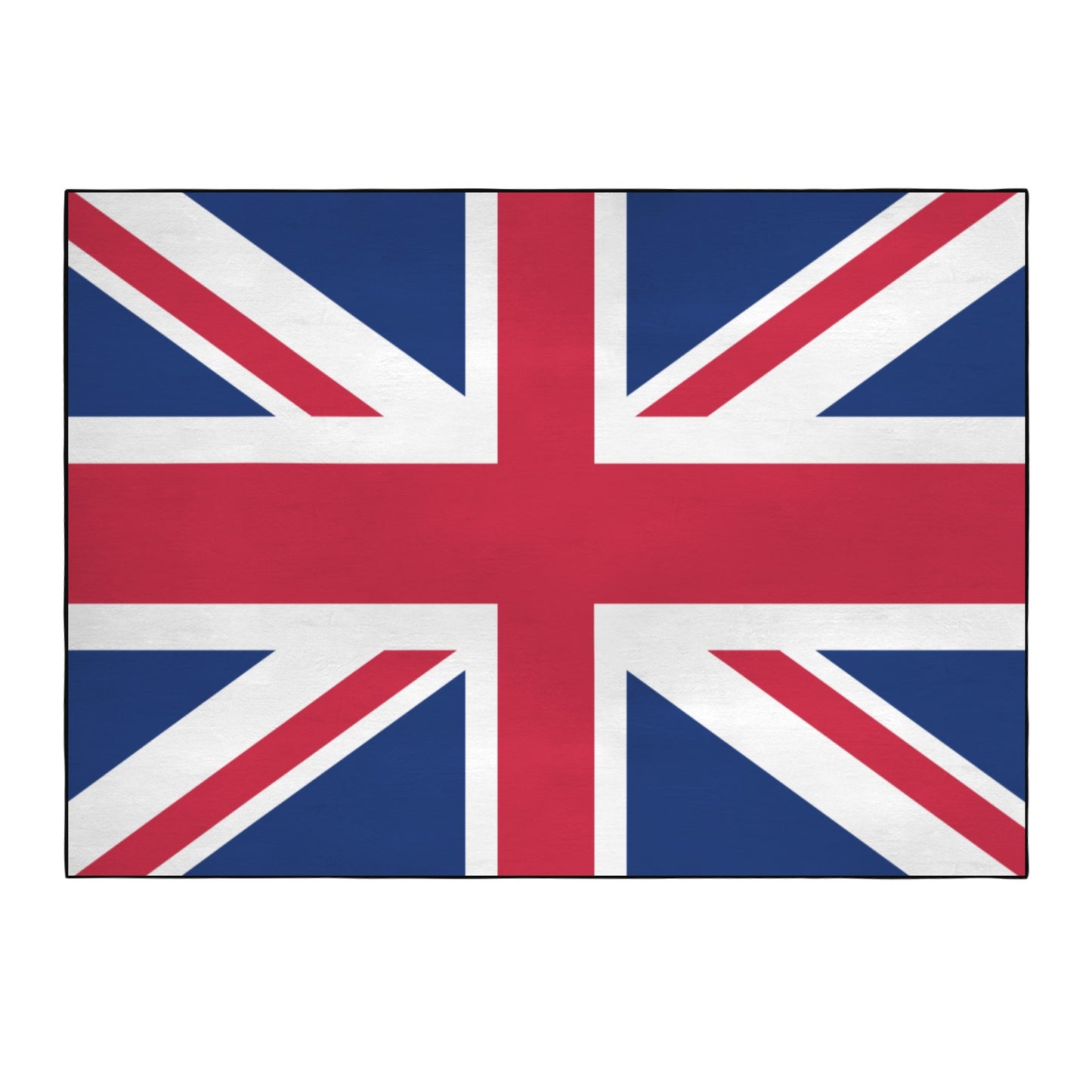 UK/Great Britain Flag Inspired 84x60 Inch Area Rug with Black Binding (Made in the USA)