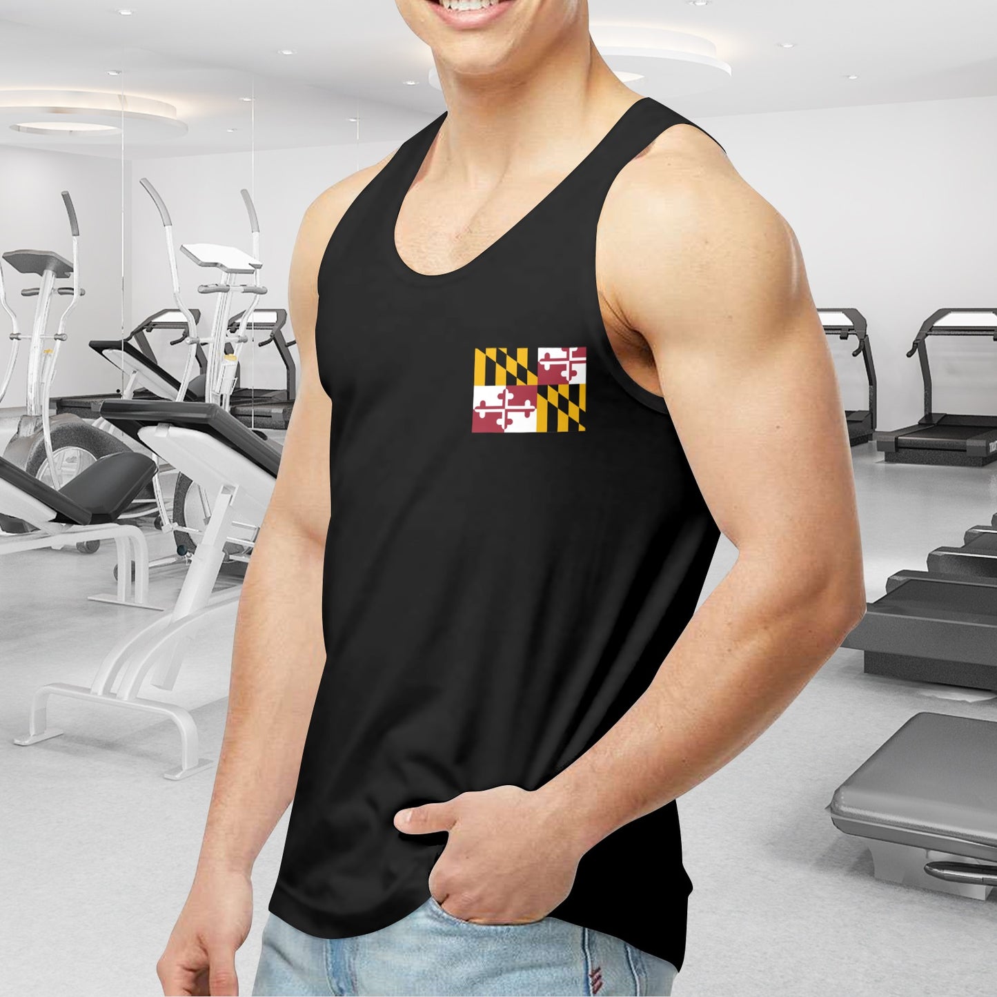 Maryland Flag Men's Tank Top (Front Printing) | Ships from USA