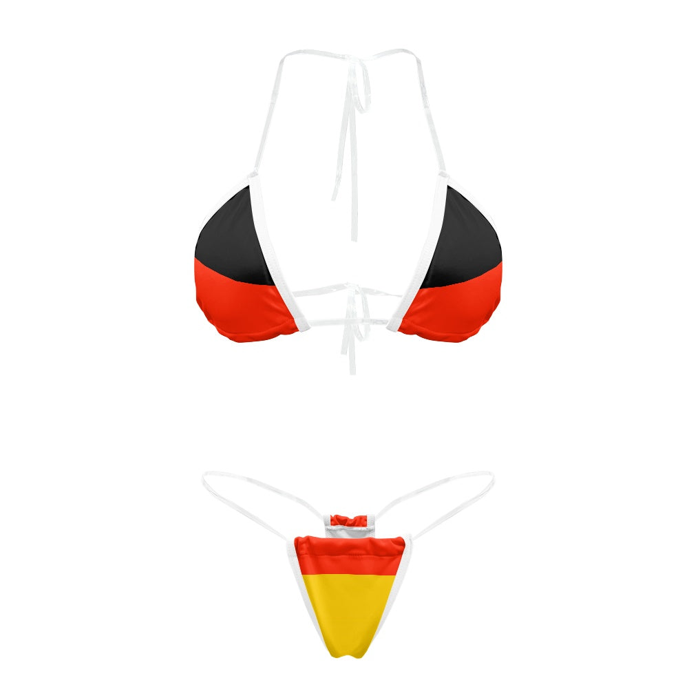 Germany Flag Inspired Transparent String Bikini