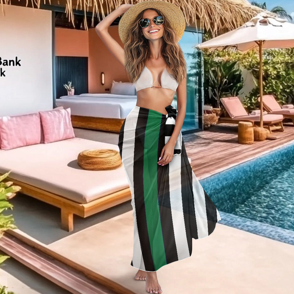Thin Green Line Flag Inspired Bikini Cover-Up Style-1