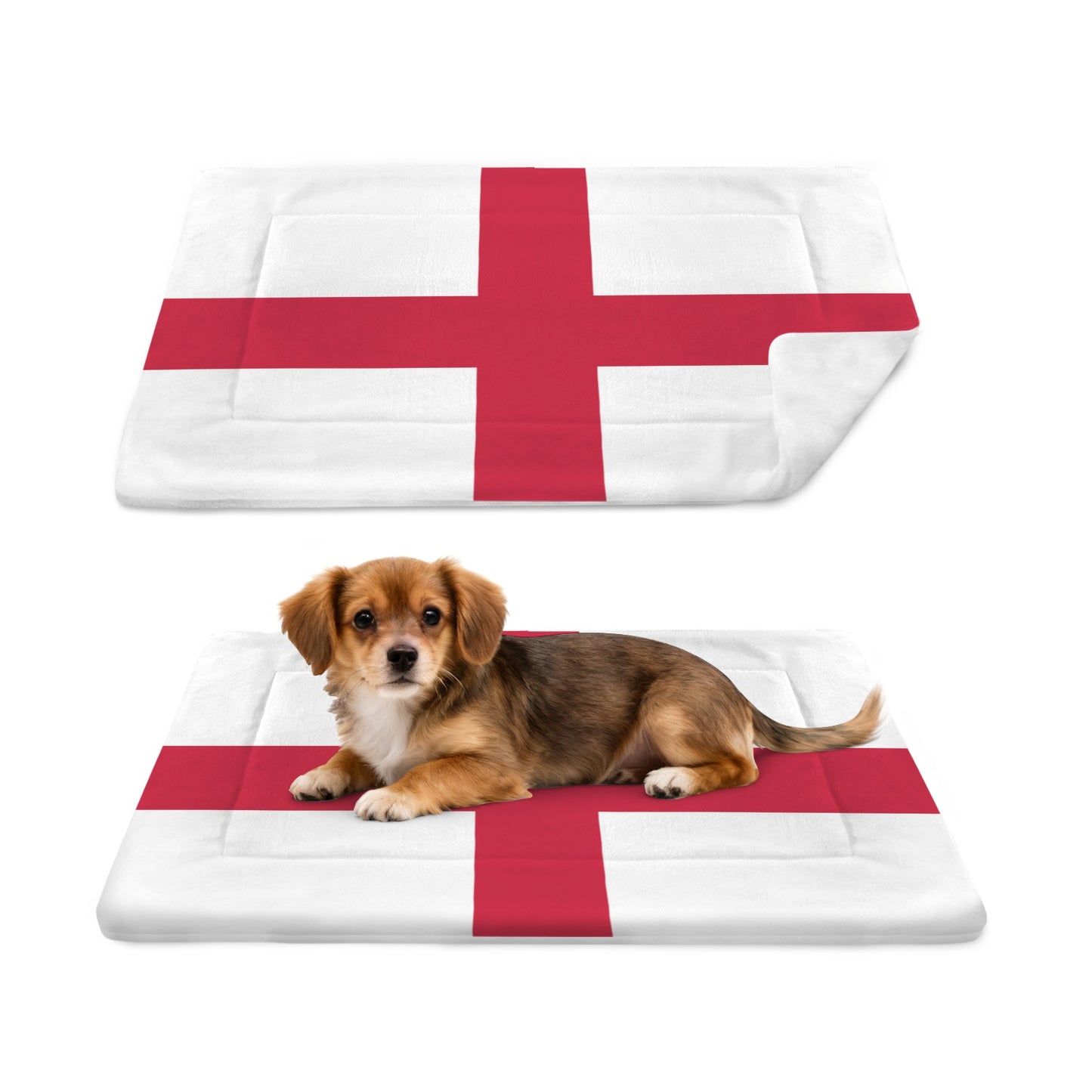 England Flag Inspired Pet Mat 25x18inch (Made in the USA)