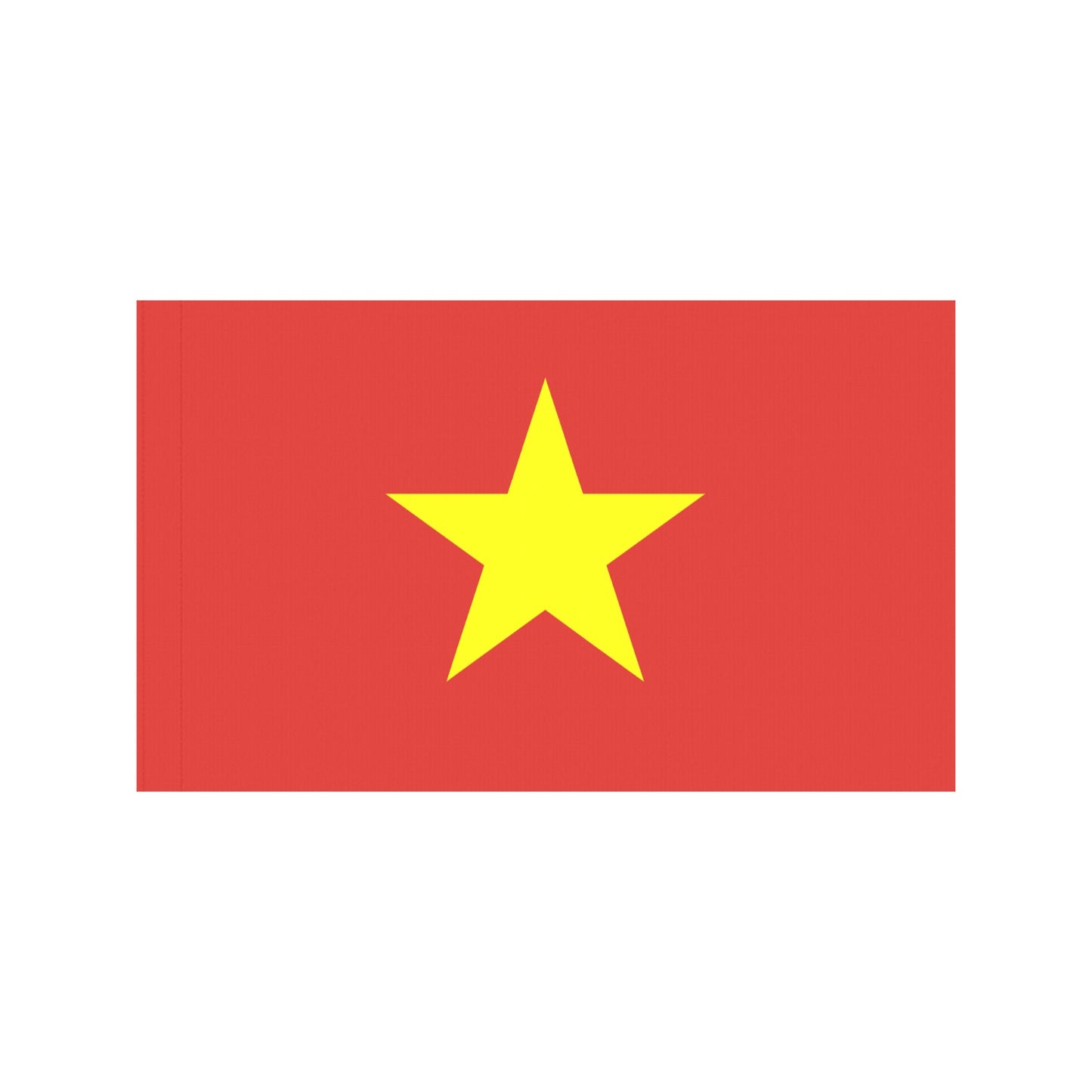 Red flag with yellow star, by Luv My Flag.