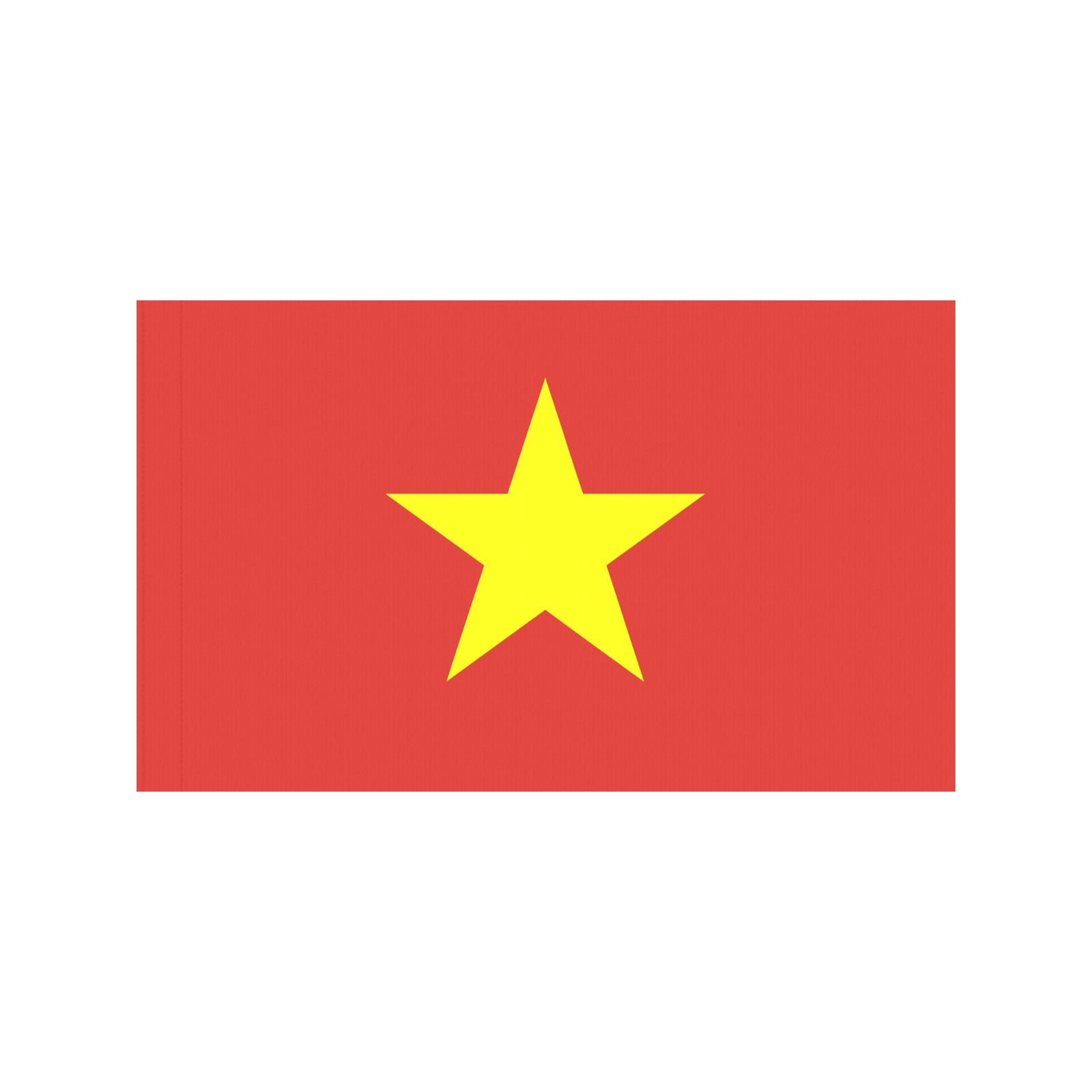 Red flag with yellow star, by Luv My Flag.