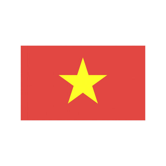 Red flag with yellow star, by Luv My Flag.