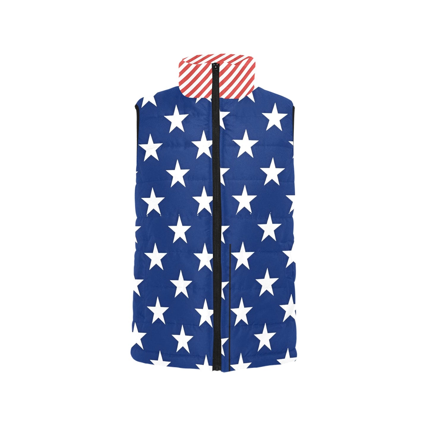USA/American Flag Inspired Women's Padded Vest