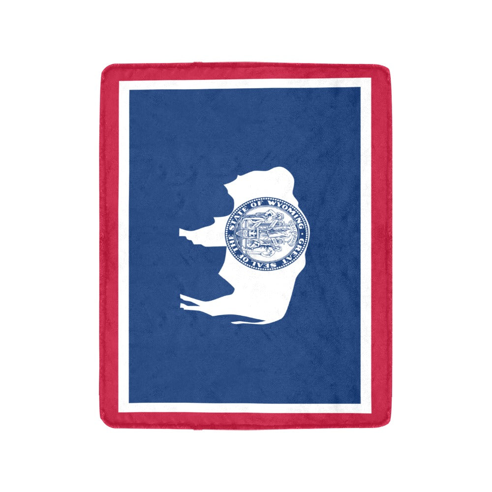 Wyoming-themed blanket from Luv My Flag with bison.