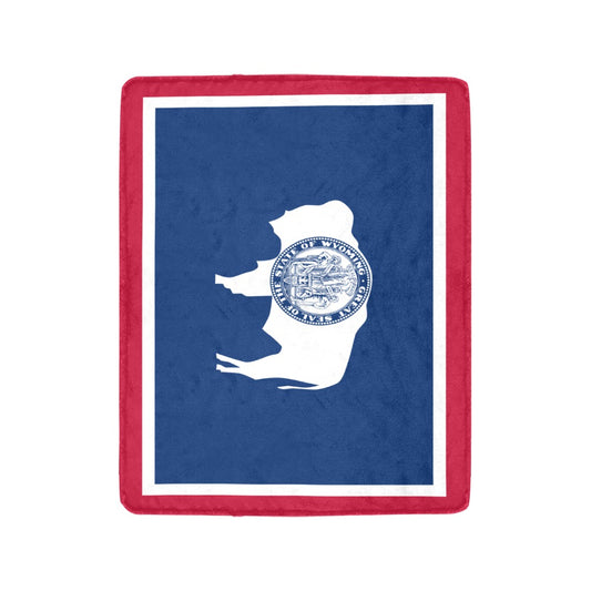 Wyoming-themed blanket from Luv My Flag with bison.