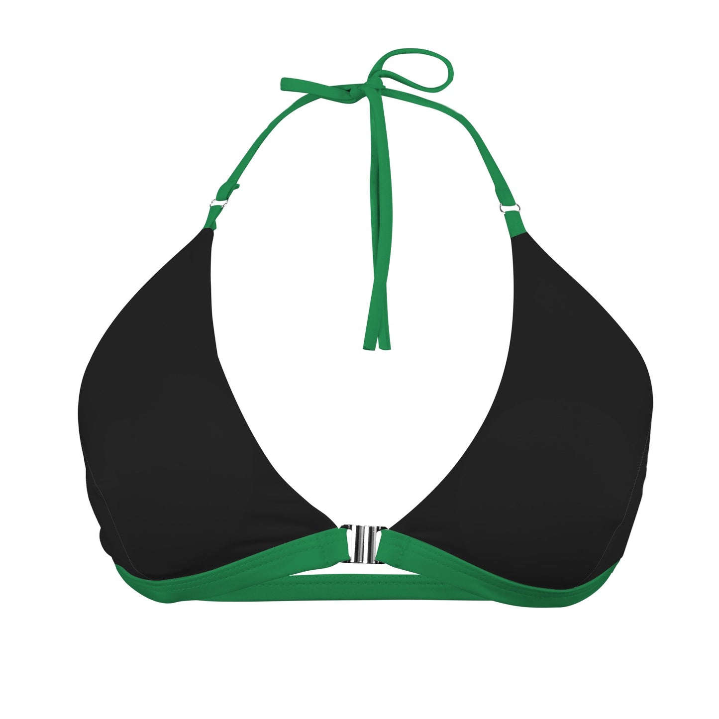 Thin Green Line Flag Inspired Style-2 Front Buckle Triangle Bikini Top