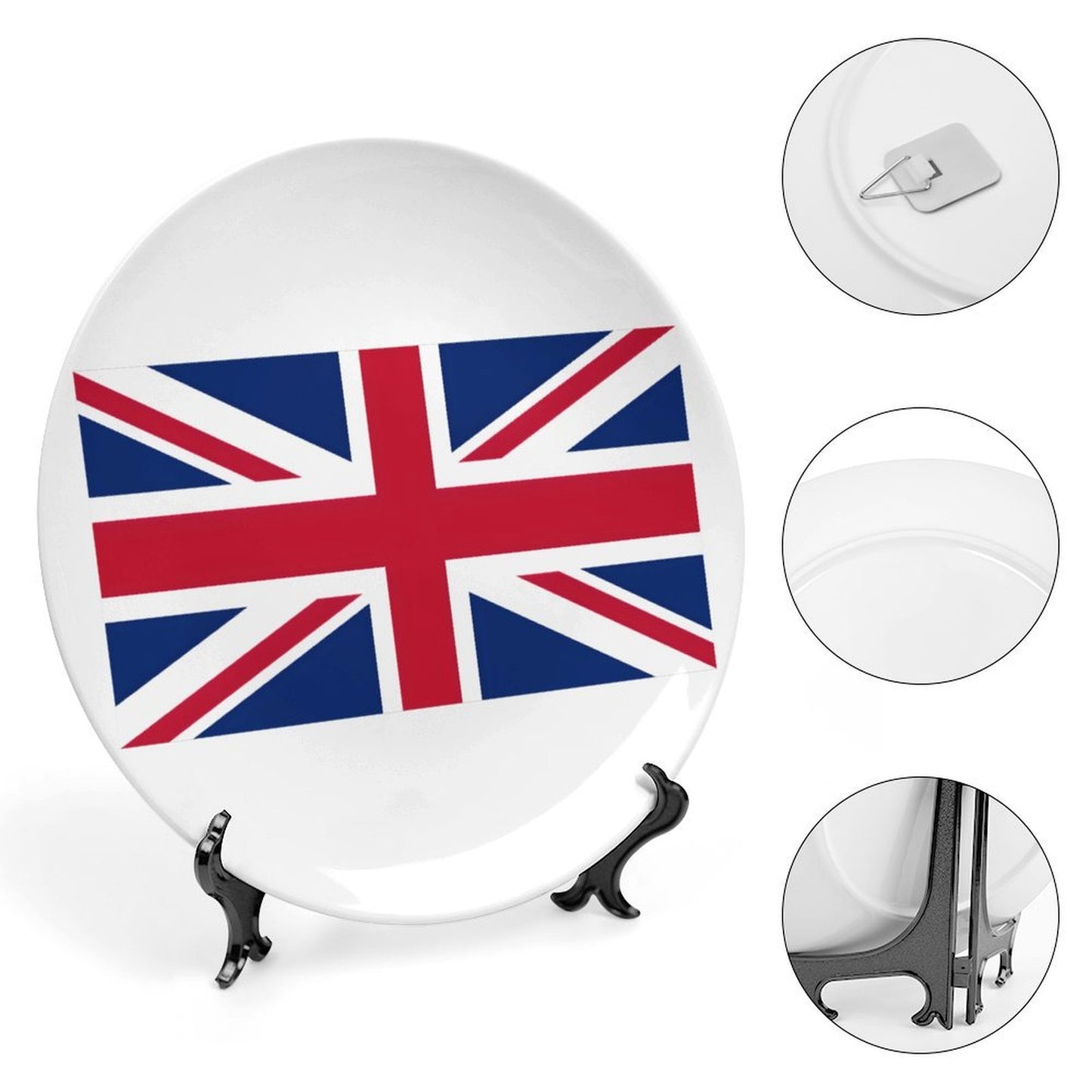 UK/Great Britain Flag Inspired Bone China Decorative Plate