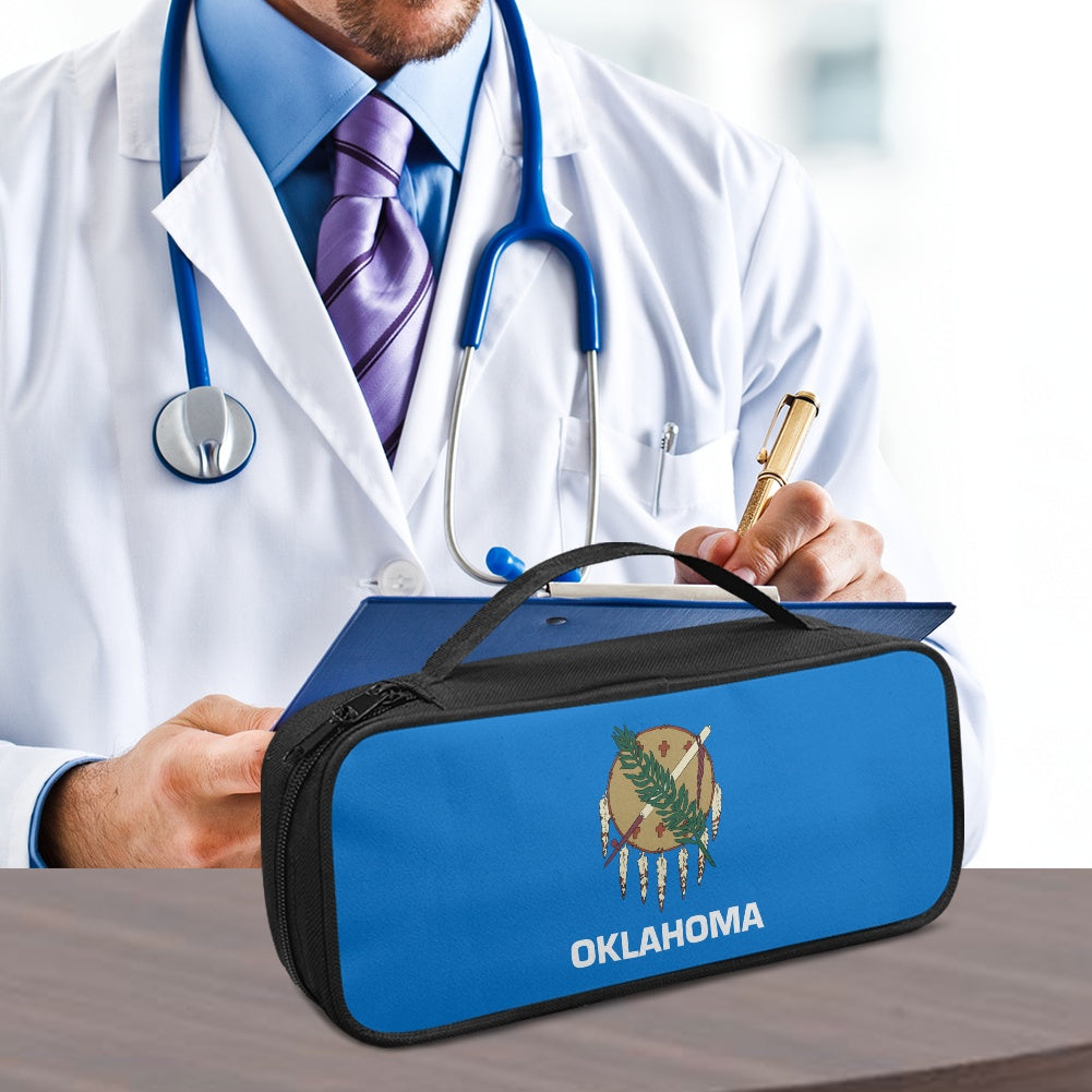 Oklahoma Flag Inspired Stethoscope Storage Bag