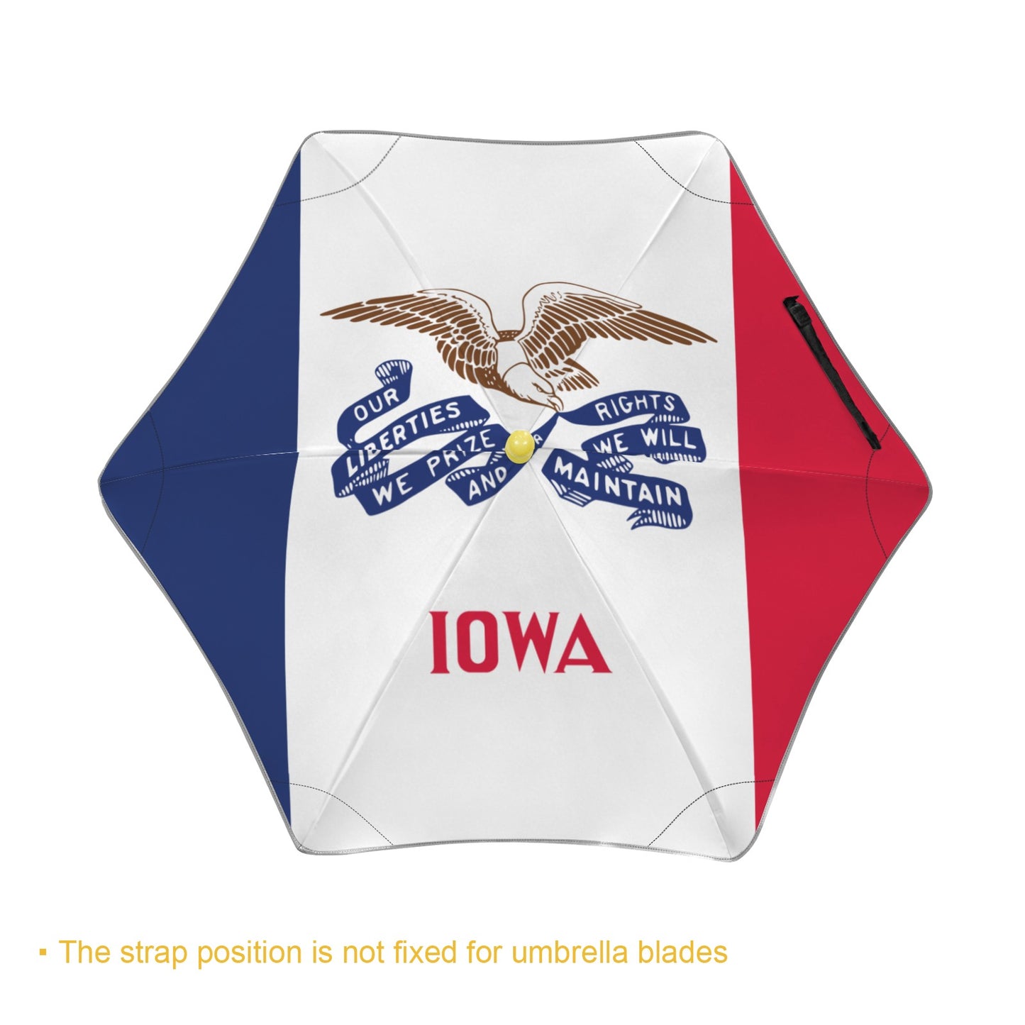 Iowa Flag Inspired Kids Safe Round Corner Umbrella
