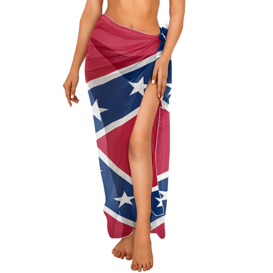 Confederate Battle Flag Inspired Bikini Cover-Up