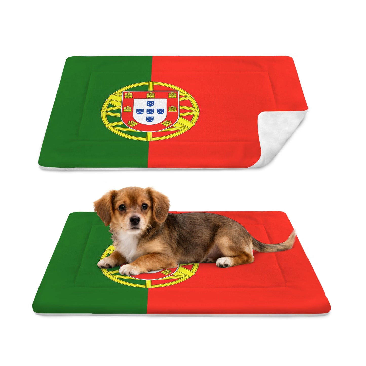 Portugal Flag Inspired Pet Mat 25x18inch (Made in the USA)