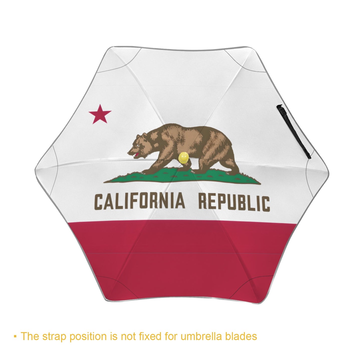 California Flag Inspired Kids Safe Round Corner Umbrella