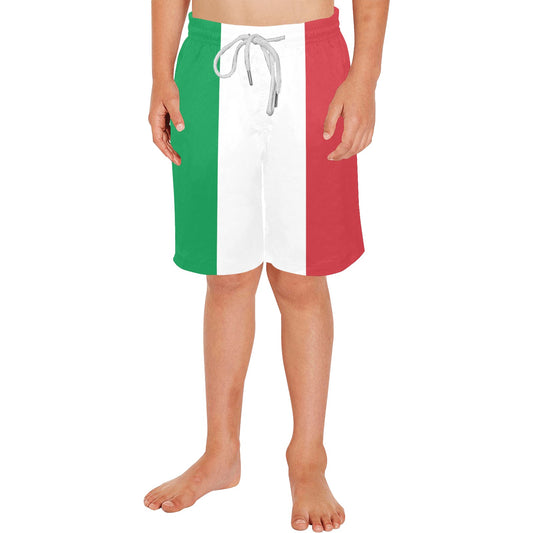 Italy Flag Inspired Boys Beach Shorts