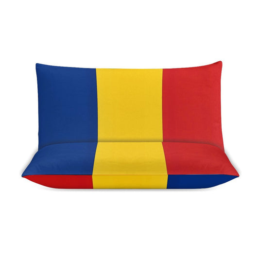 Romania Flag Inspired 3-Piece Bedding Set (1 Duvet Cover + 2 Pillow Shams) – 102"×90"
