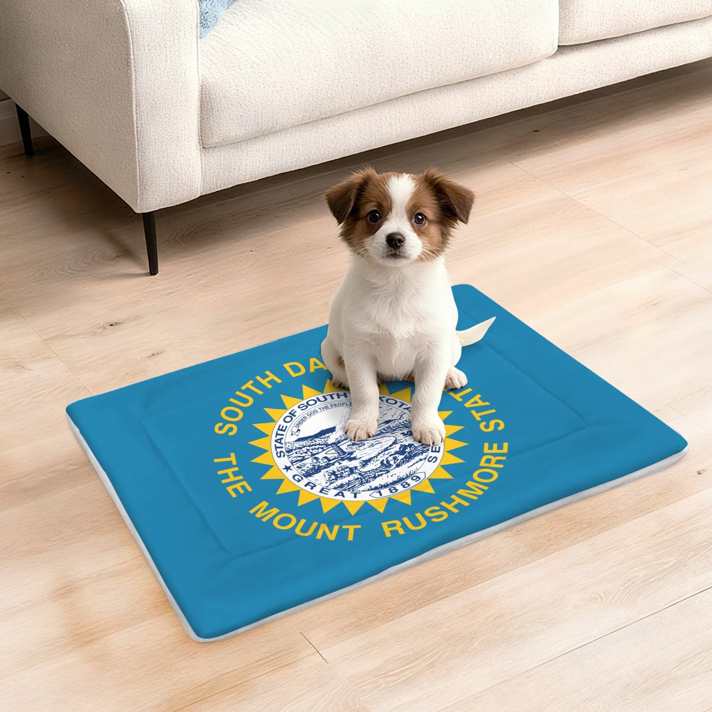 South Dakota Flag Inspired Pet Mat 25x18inch (Made in the USA)