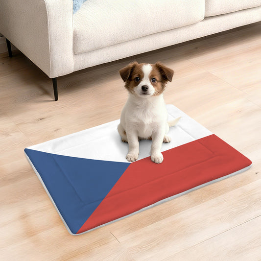 Czechia Flag Inspired Pet Mat 25x18inch (Made in the USA)