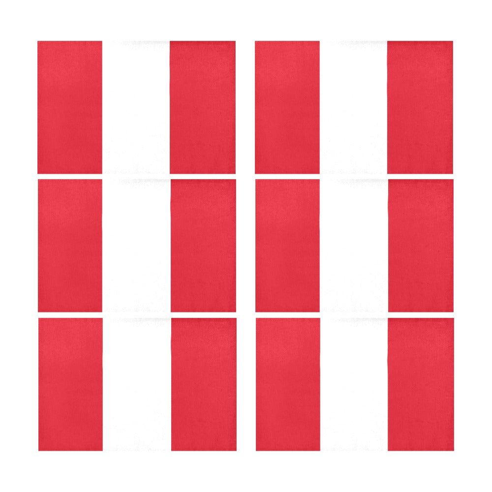 Peru Flag Placemats 12" x 18" (Set of 6)