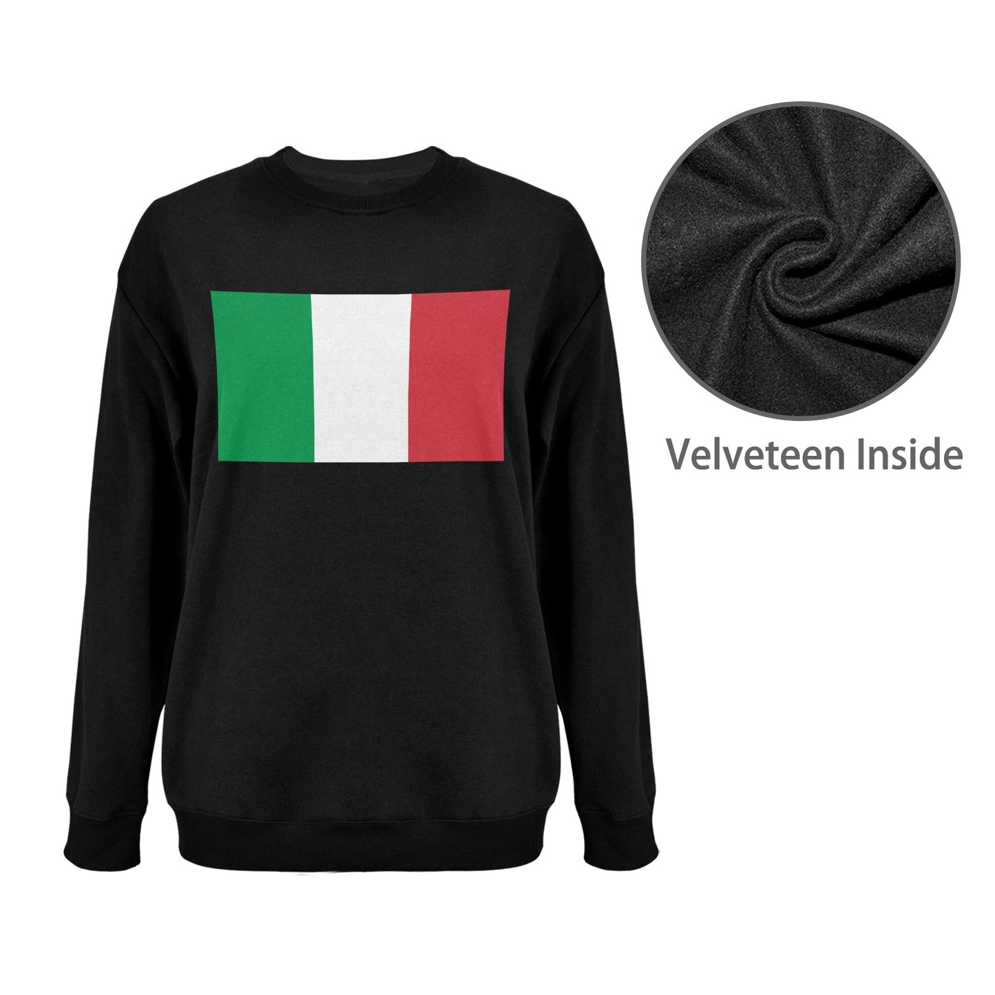 Italy Flag Unisex Fleece Sweatshirt (Made in the USA)