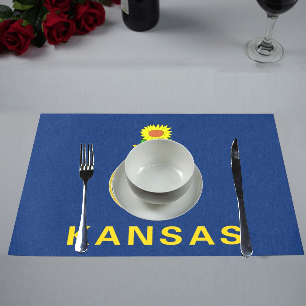 Kansas Flag Placemats 12" x 18" (Set of 6)