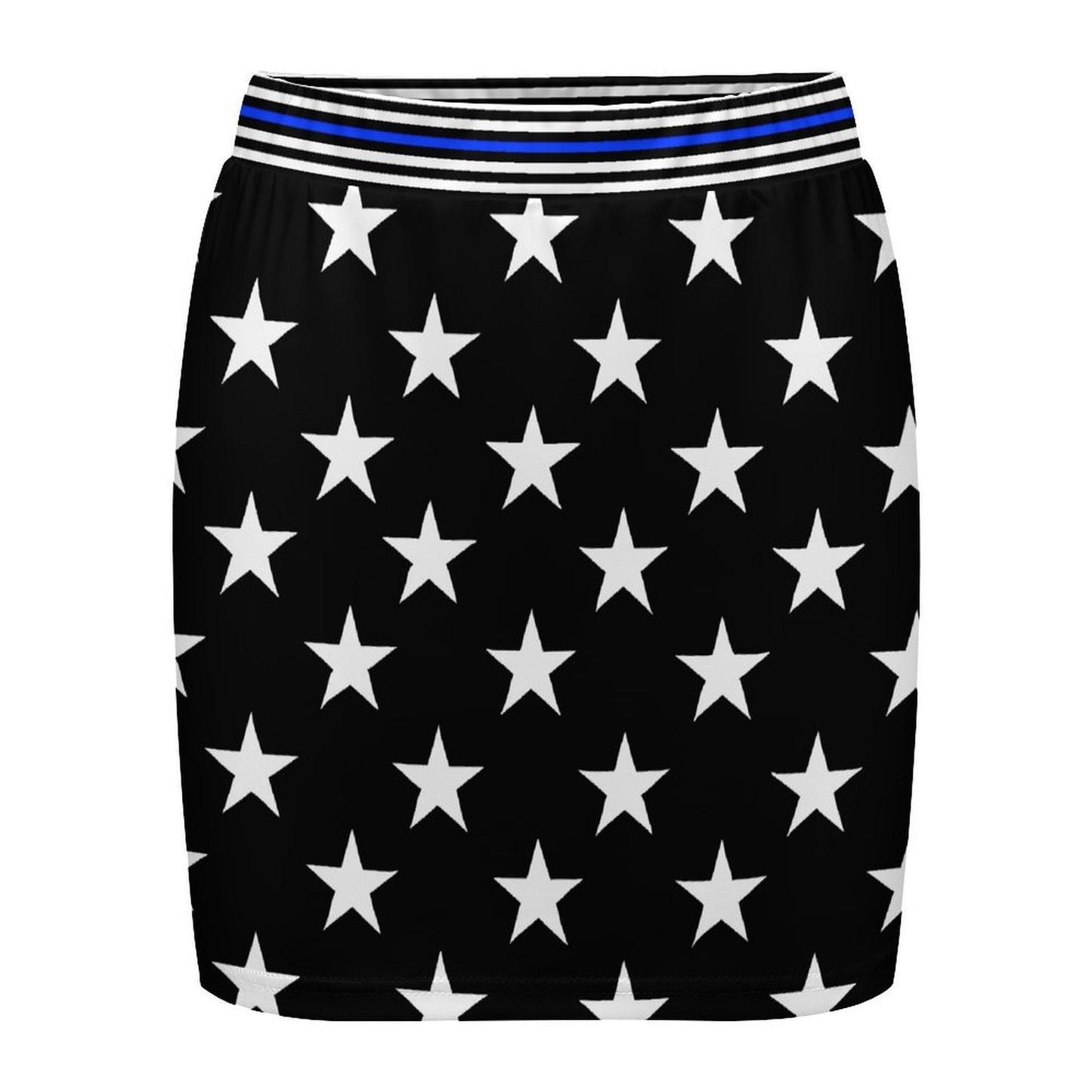 Thin Blue Line Flag Inspired Women's Mini Skirt