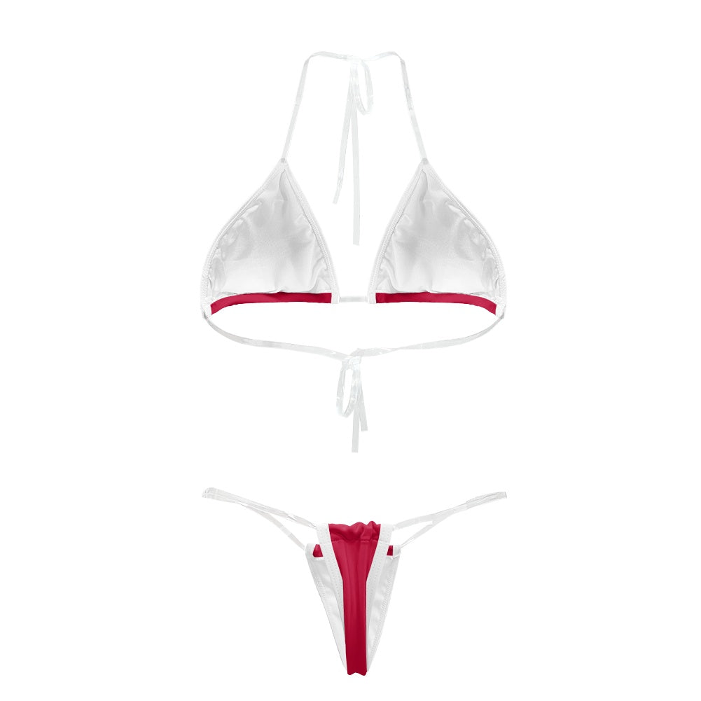Japan Flag Inspired Transparent String Bikini