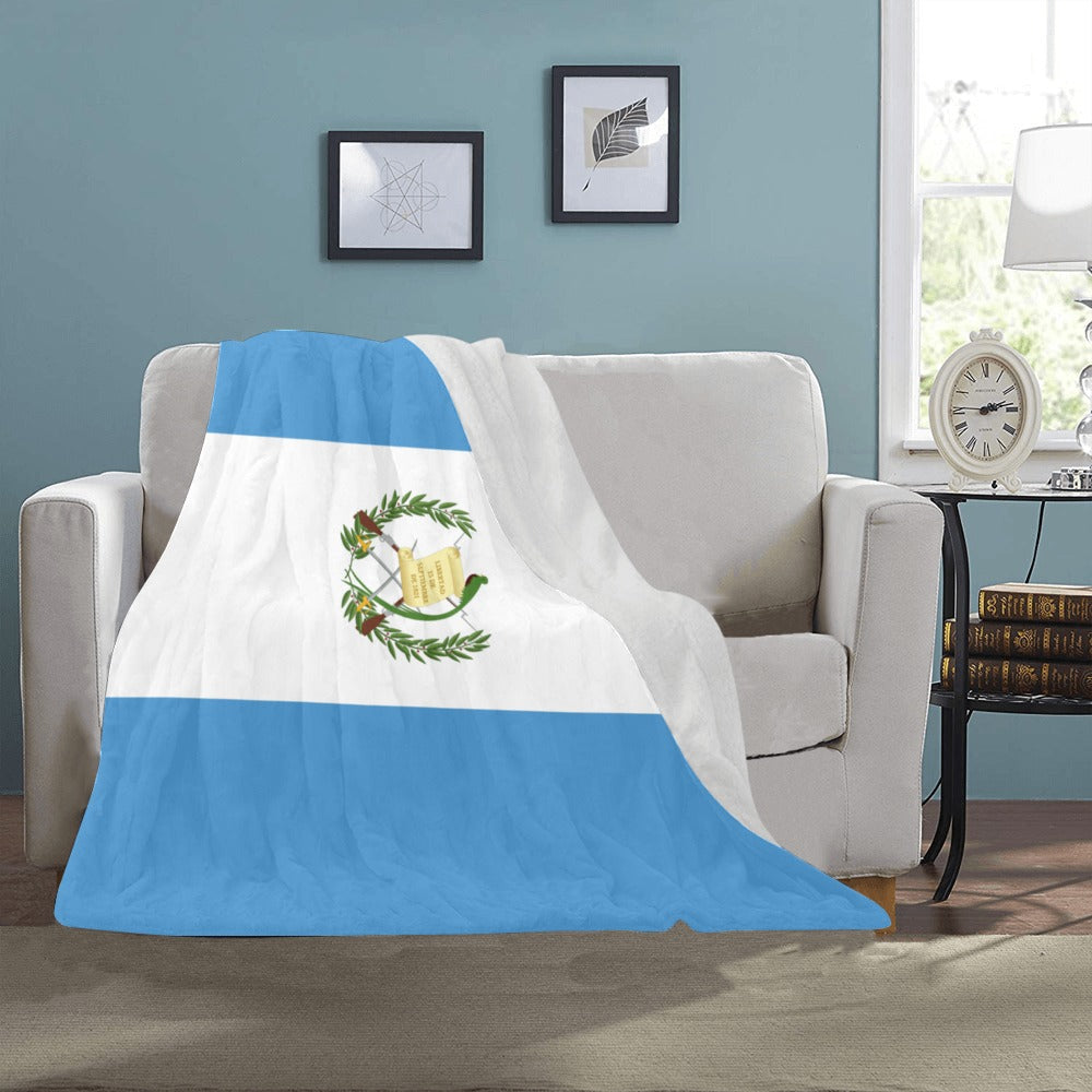 Cozy Luv My Flag blanket featuring Guatemala flag design.