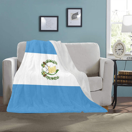 Cozy Luv My Flag blanket featuring Guatemala flag design.