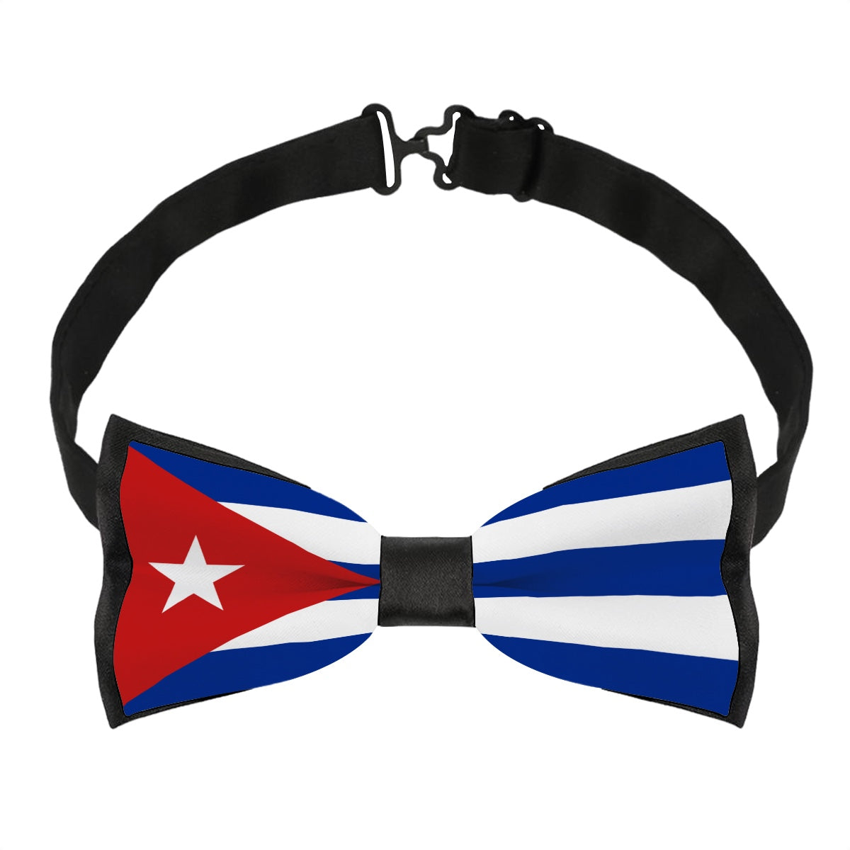 [Brand] bow tie with Cuban flag design, adjustable strap.