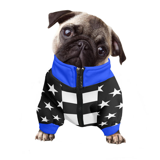 Thin Blue Line Flag Pet Hooded Sweatshirt