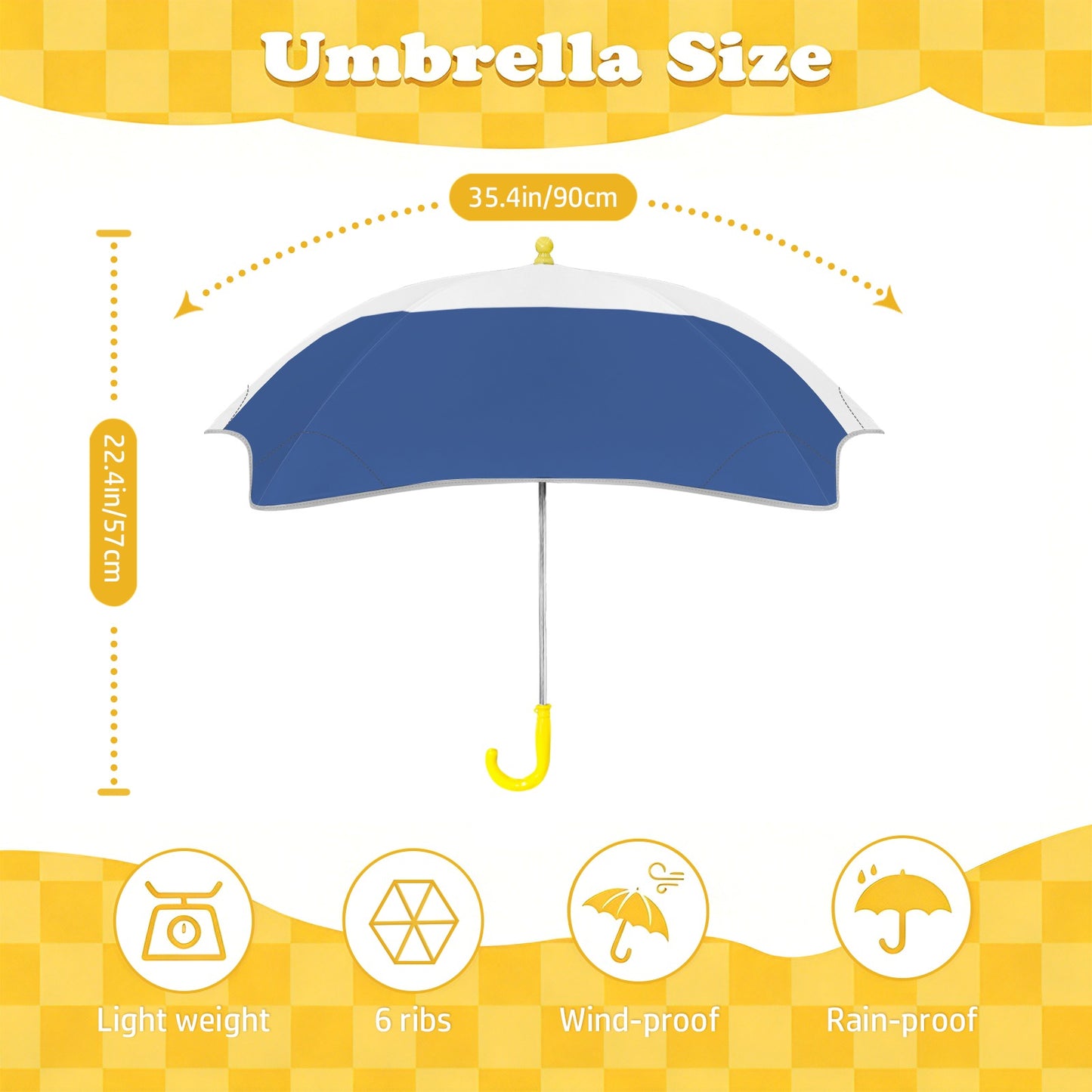 Netherlands Flag Inspired Kids Safe Round Corner Umbrella