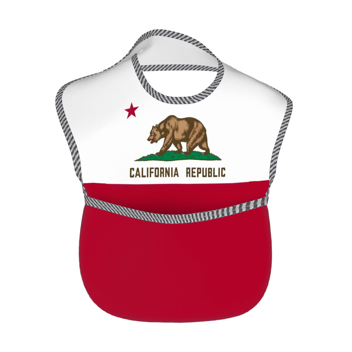 California Flag Inspired Baby Bib