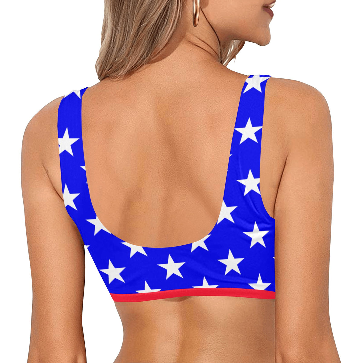 USA/American Flag Inspired Style-2 Sport Bikini Top