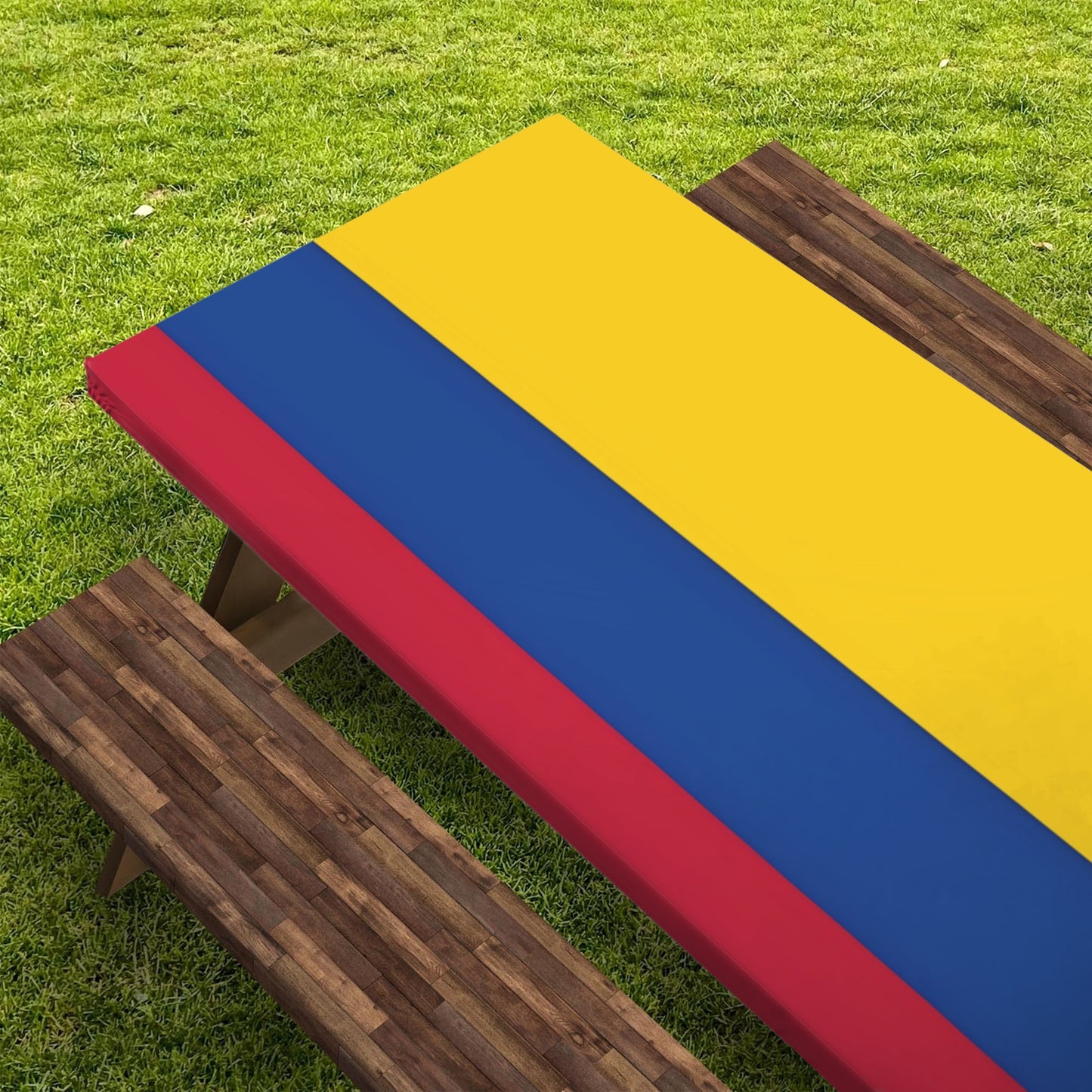 Colombia Flag Picnic Table Cover (72" x 30") (Made in the USA)