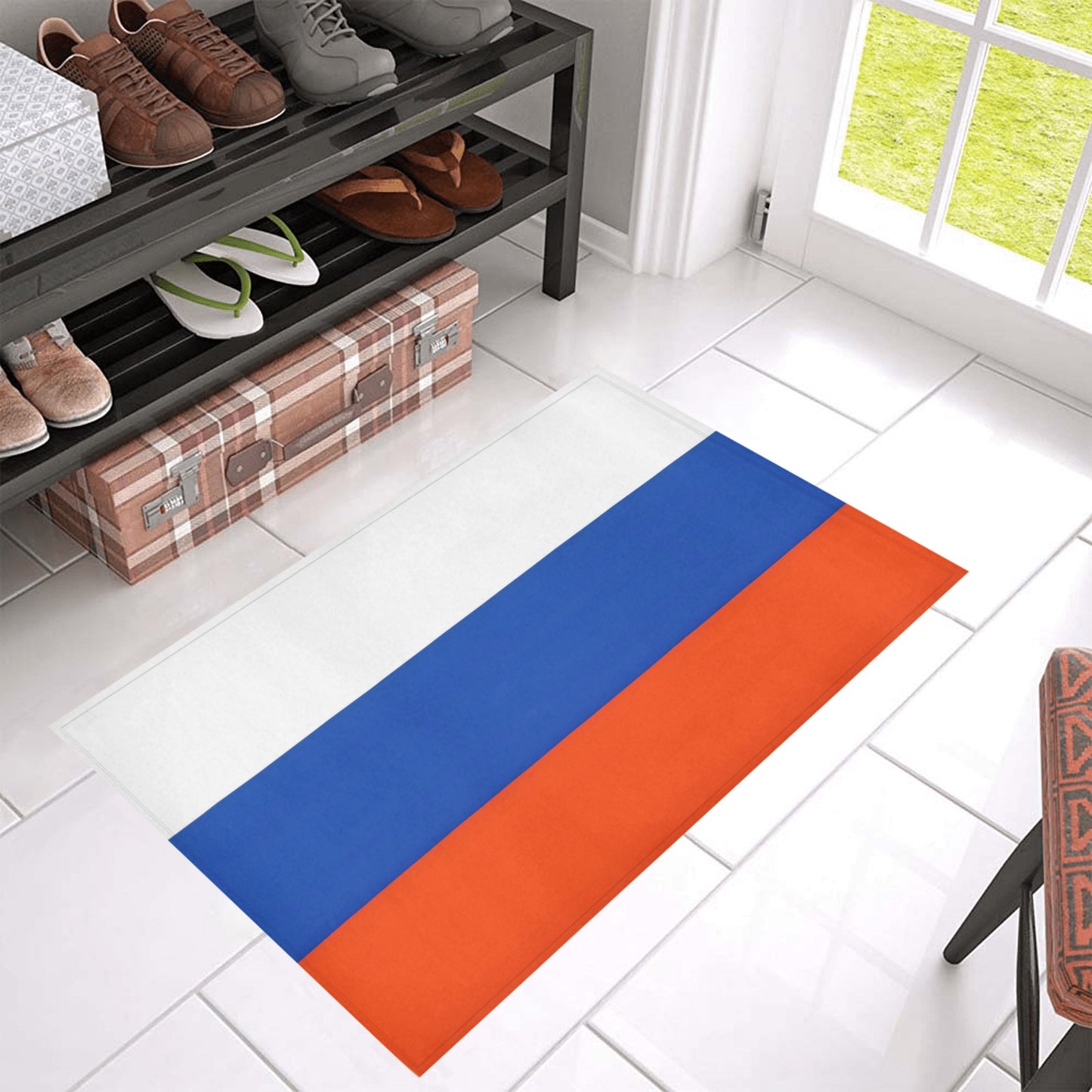 Russia Flag Inspired Doormat 30" x 18" (Sponge Material)