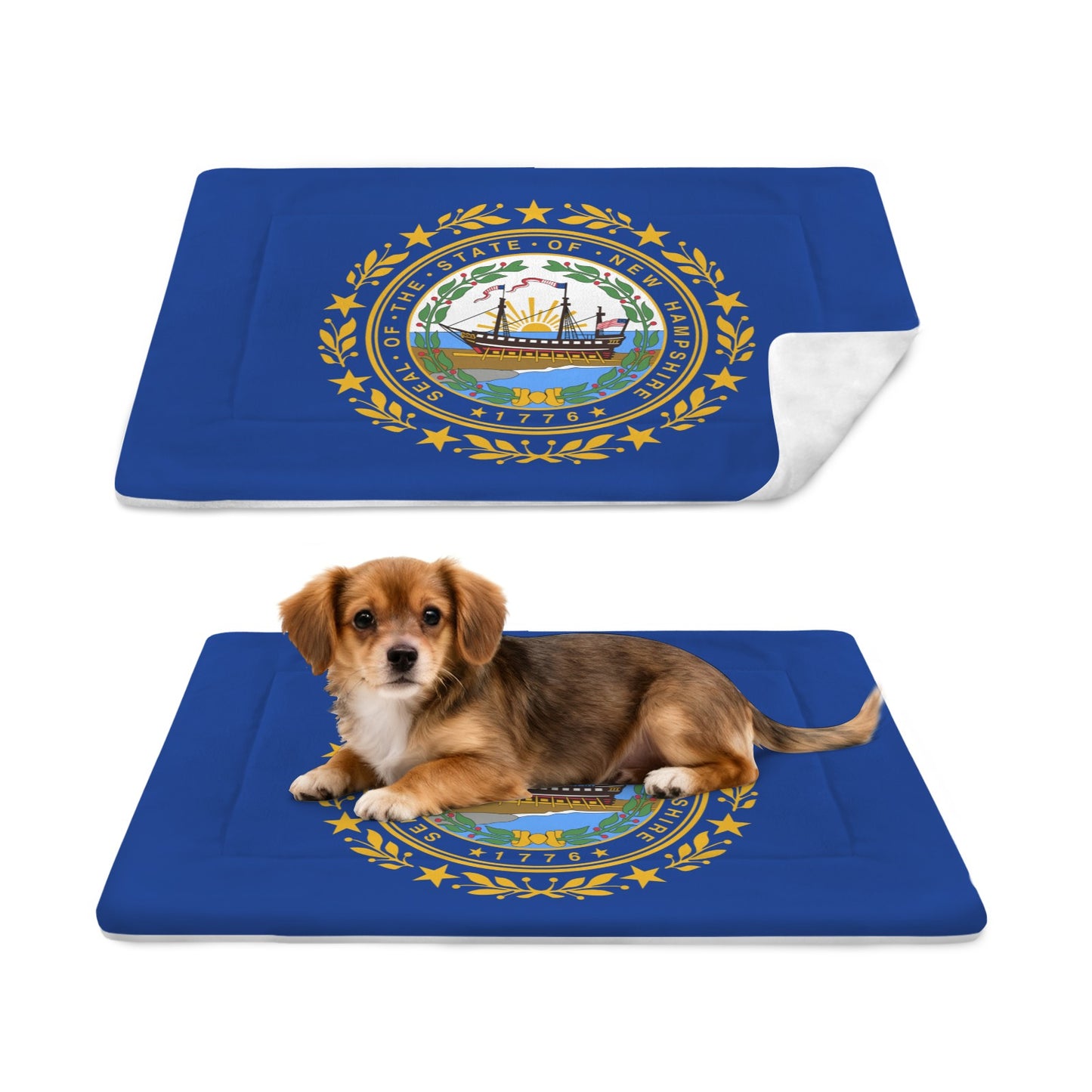 New Hampshire Flag Inspired Pet Mat 25x18inch (Made in the USA)