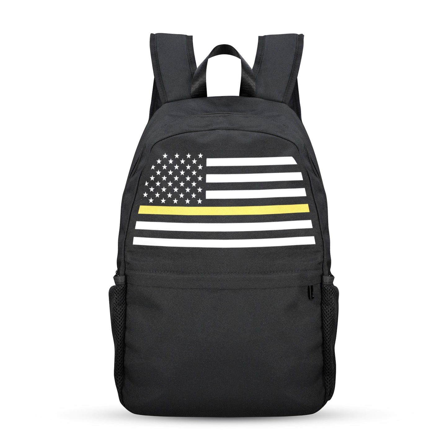 Thin Gold Line Flag Inspired Casual Backpack Printed in the USA