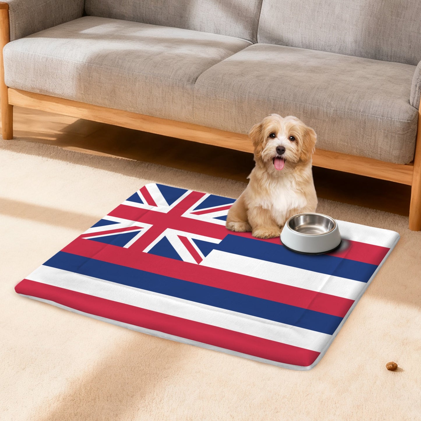 Hawaii Flag Inspired Pet Mat 25x18inch (Made in the USA)