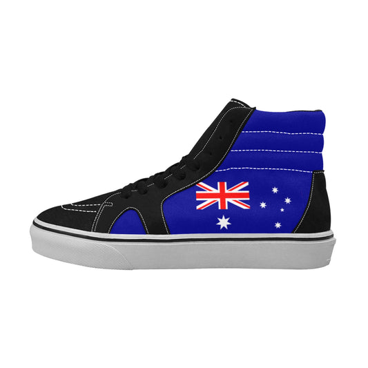 Australia Flag Inspired Men's High Top Canvas Shoes