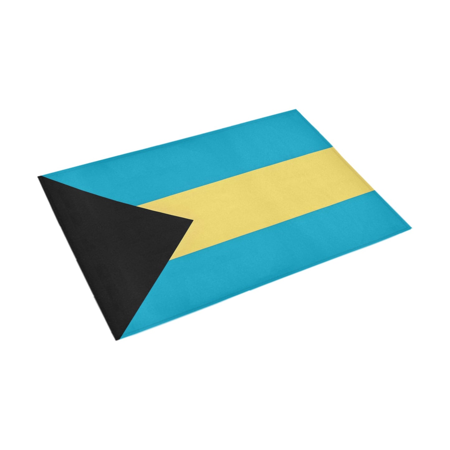 Bahamas Flag Inspired Doormat 30" x 18" (Sponge Material)