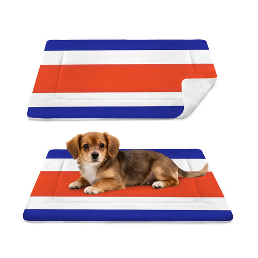 Costa Rica Flag Inspired Pet Mat 25x18inch (Made in the USA)