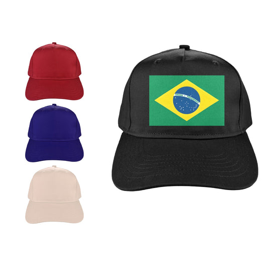 Brazil Flag Baseball Cap (Made in USA)