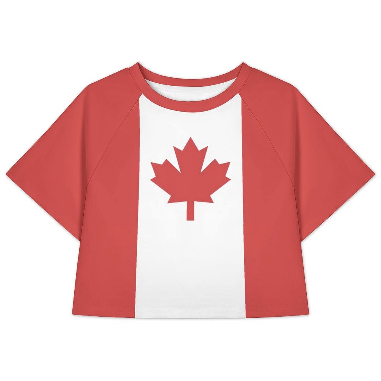 Canada Flag Inspired Women's Cropped Shirt