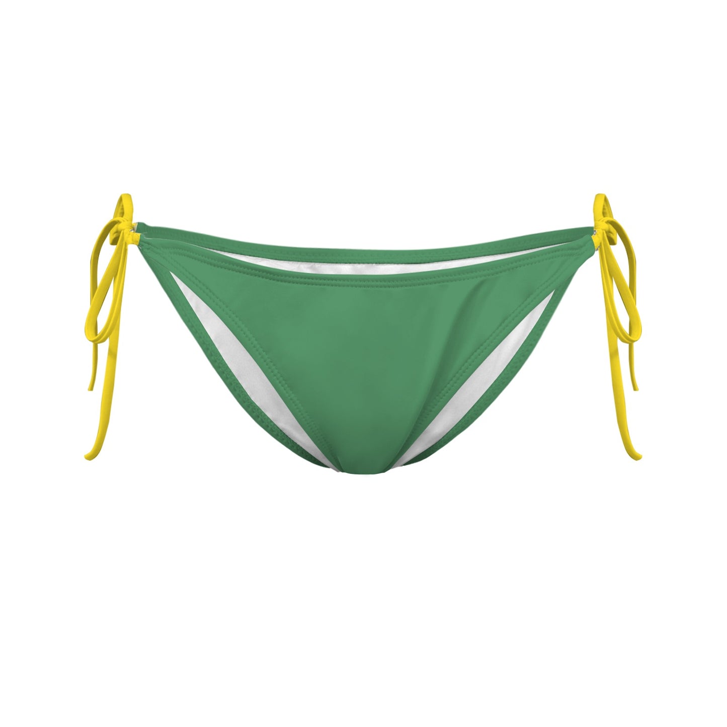Brazil Flag Inspired Colors Style-2 Side-Tie Bikini Bottom